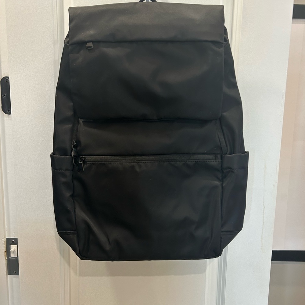 Black travel backpack